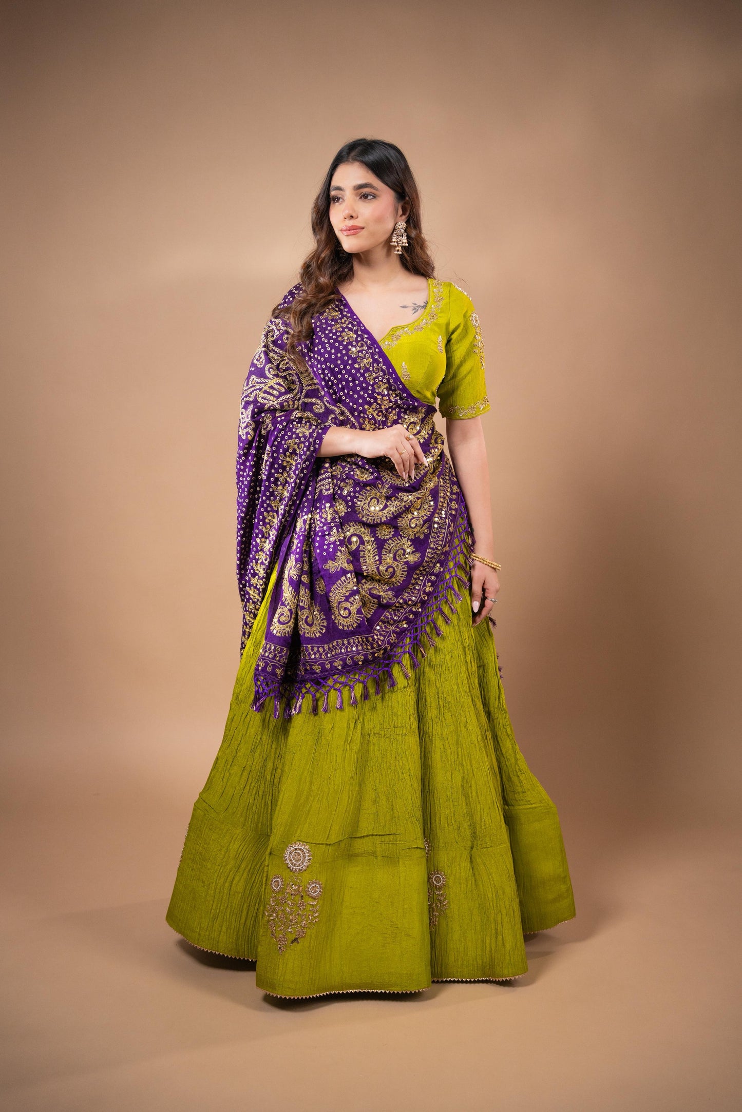 Aadhya - with Bandhani Duppata