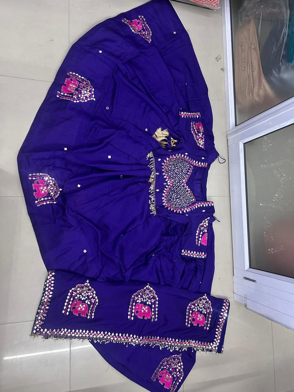 Royal Blue & Classic Black Garba Lehenga Choli