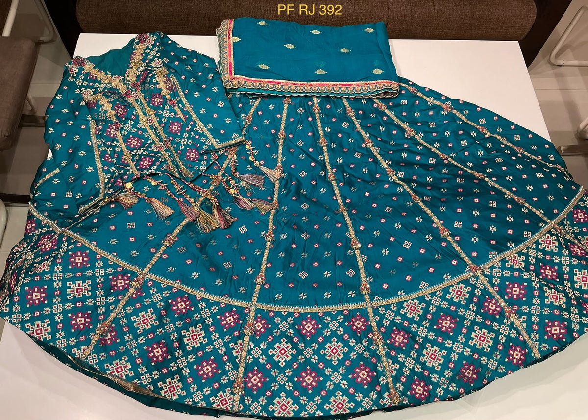 Royal Rani Pink Patola work Gujarati Chaniya Choli with Gota Patti & Tassel Detailing – Traditional Navratri Garba Lehenga Set