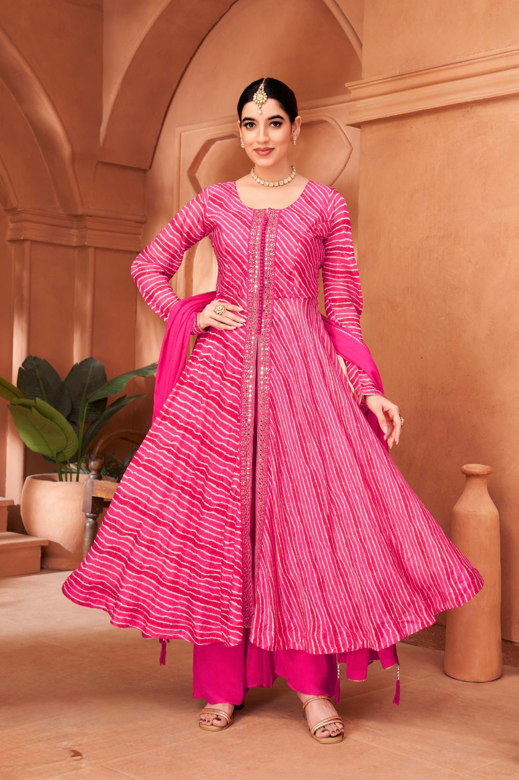Laheriya Flared Anarkali Suit Set