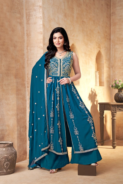 Festive Elegance Embroidered Anarkali Suit