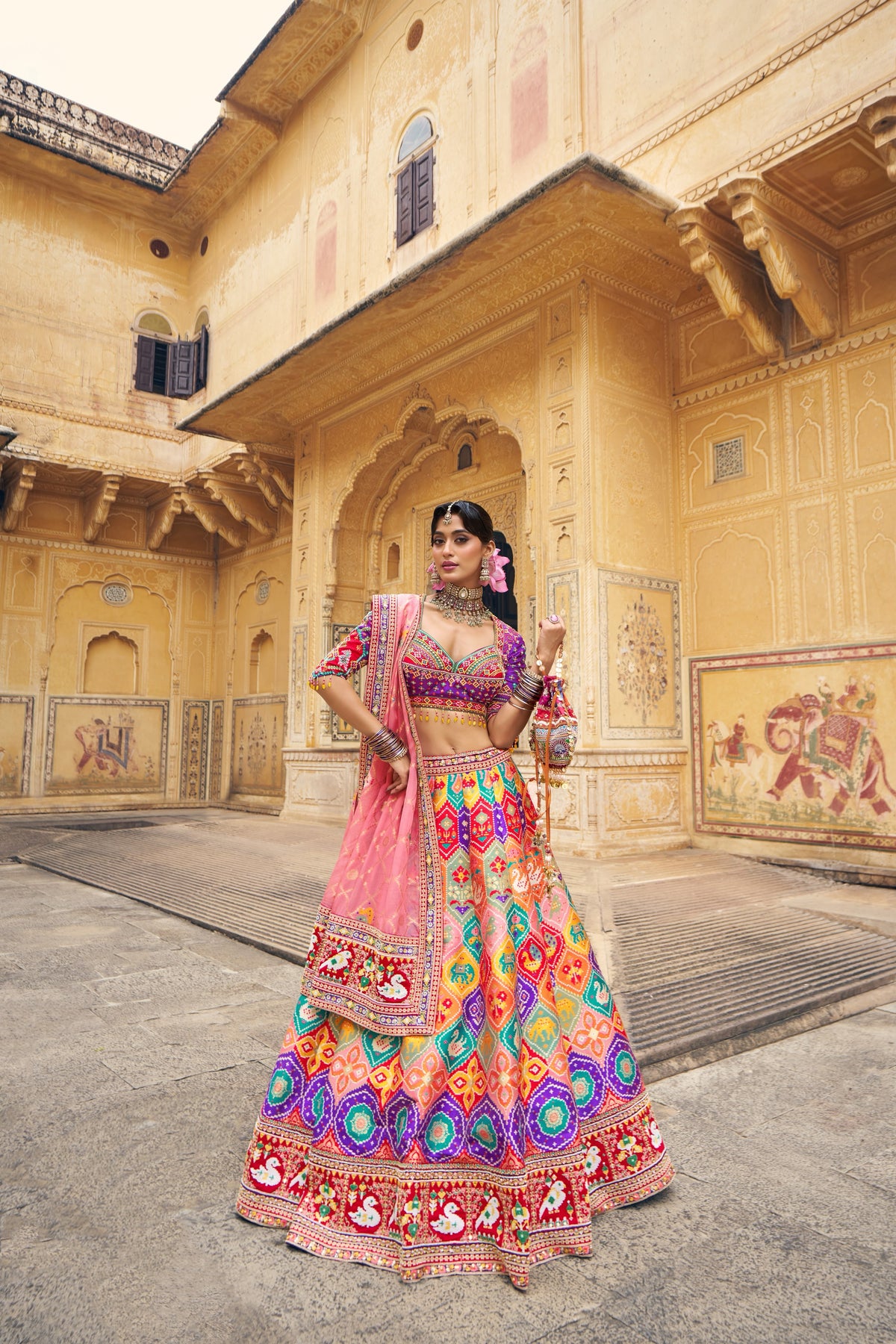 Royal Rang Rasiya Multicolor Bridal Wedding Lehenga Choli