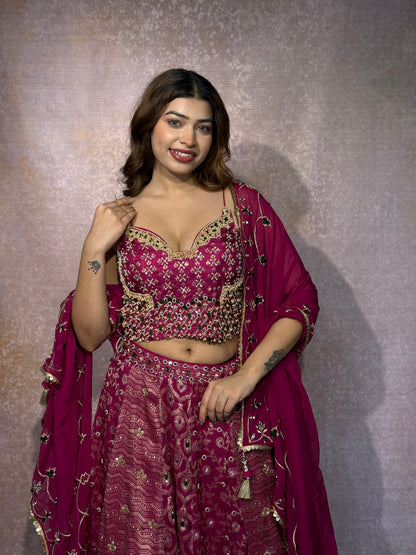 Designer Spaghetti Style Fancy Blouse Lehenga