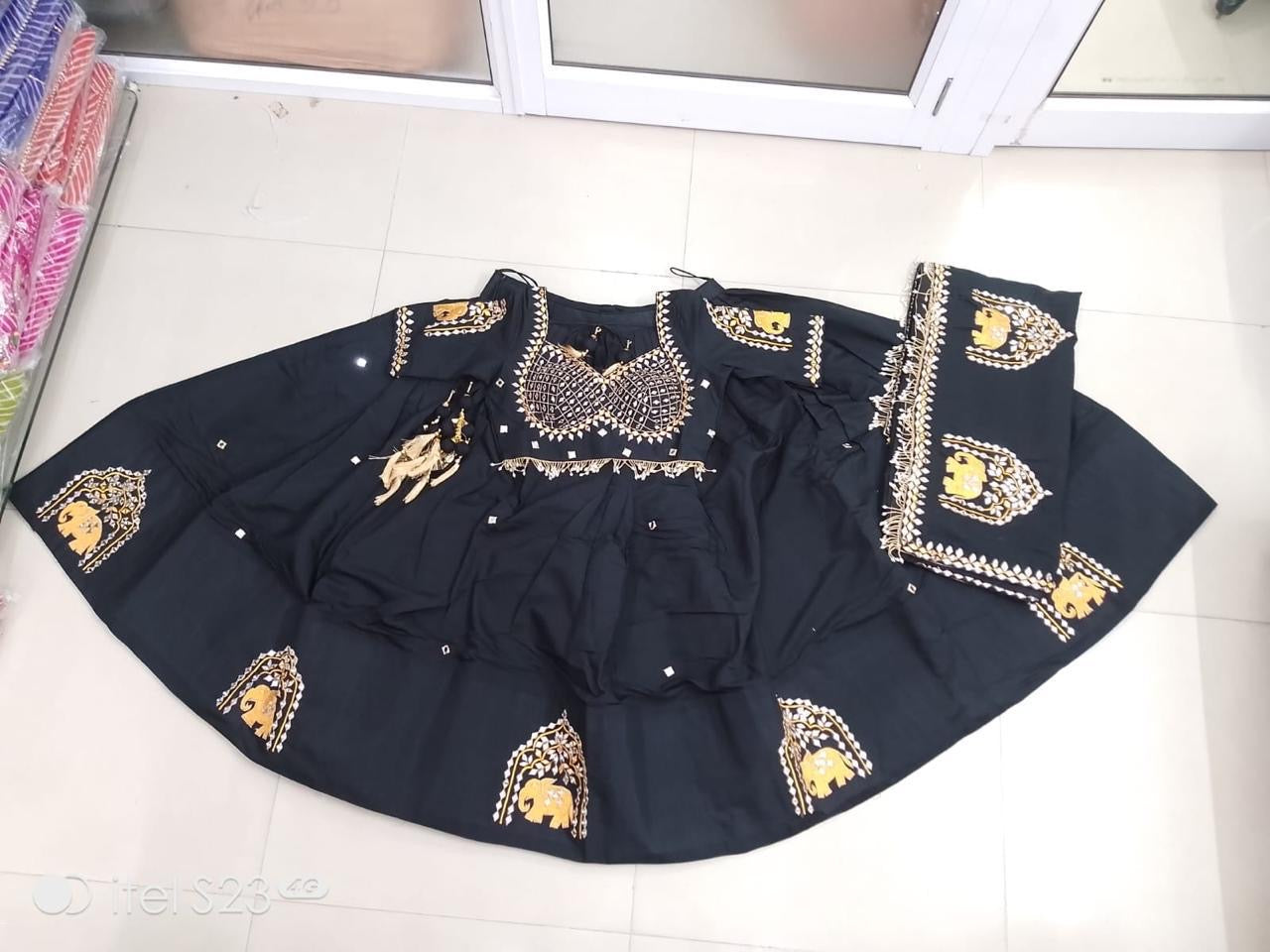 Royal Blue & Classic Black Garba Lehenga Choli