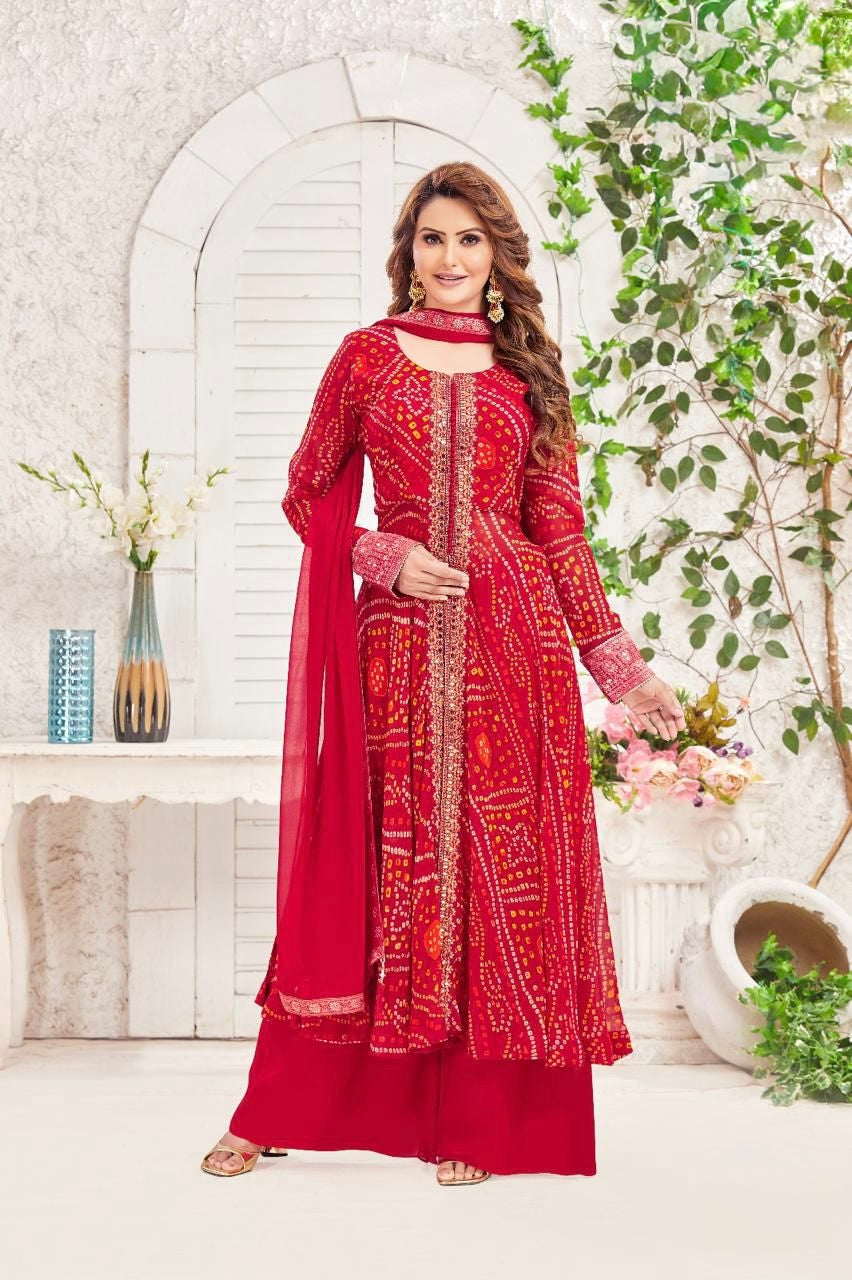 Bandhani Suit – Iconic Flare Suit