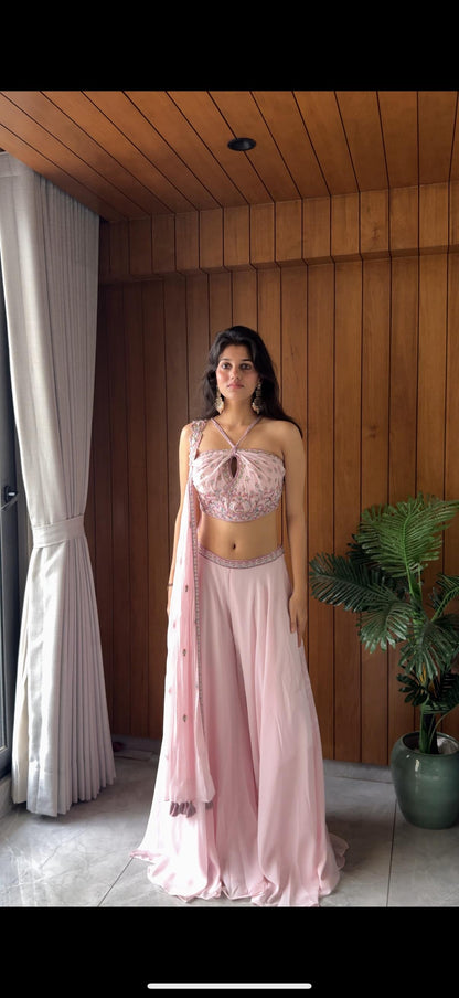 Blush Breeze Indowestern