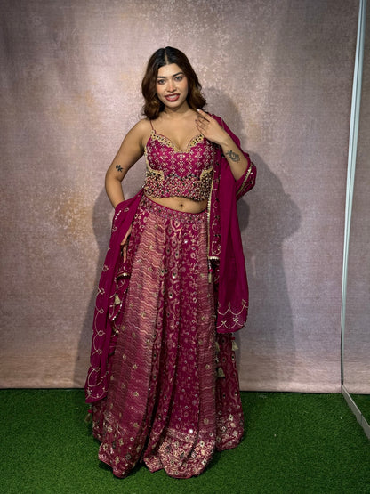 Designer Spaghetti Style Fancy Blouse Lehenga