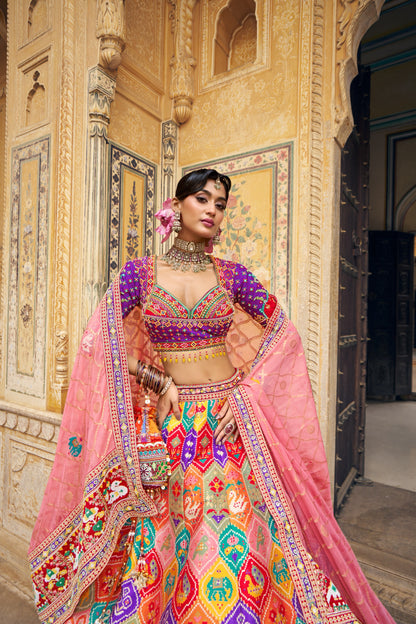 Royal Rang Rasiya Multicolor Bridal Wedding Lehenga Choli