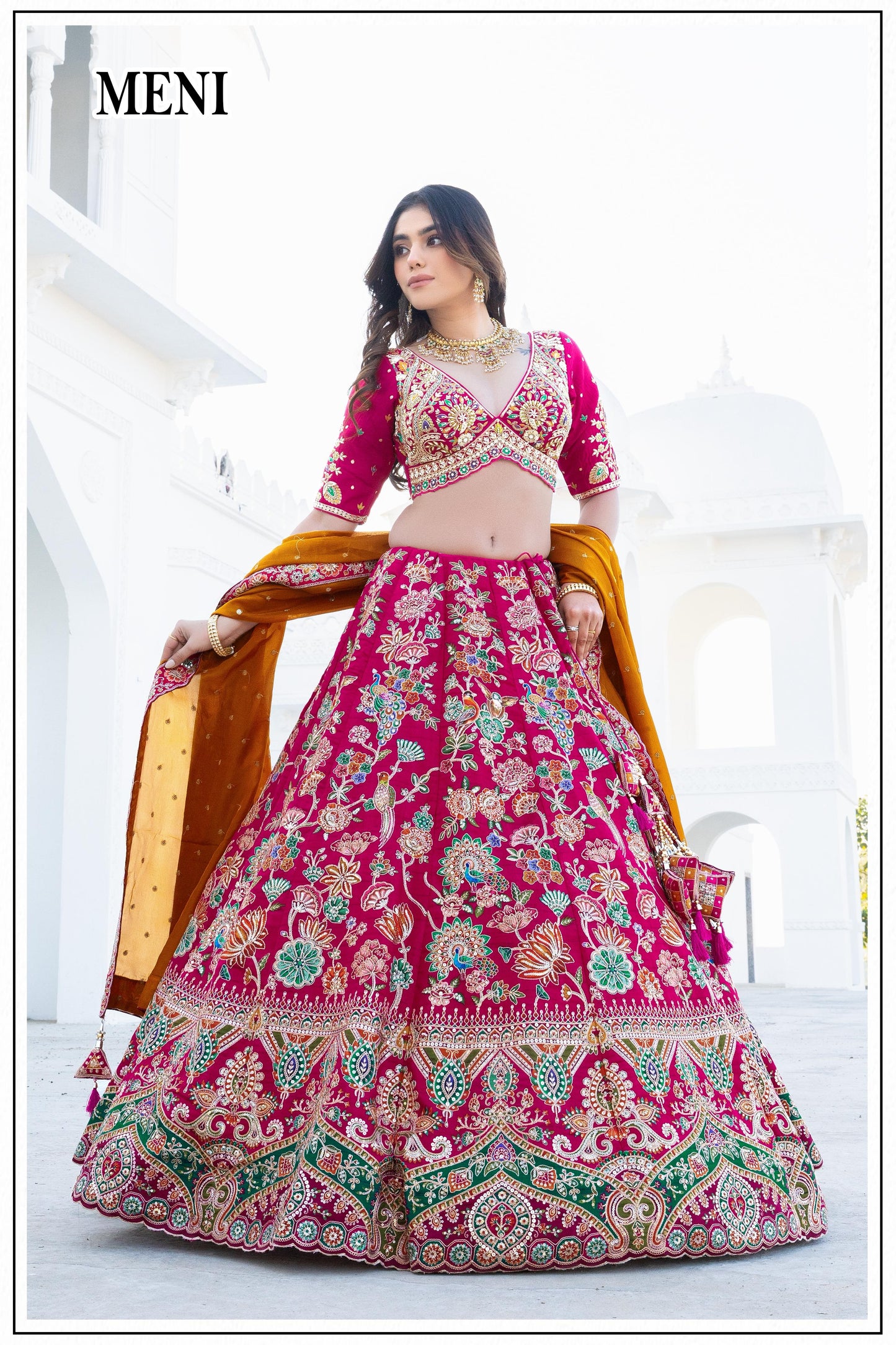 MENI – New Launch Designer Silk Lehenga