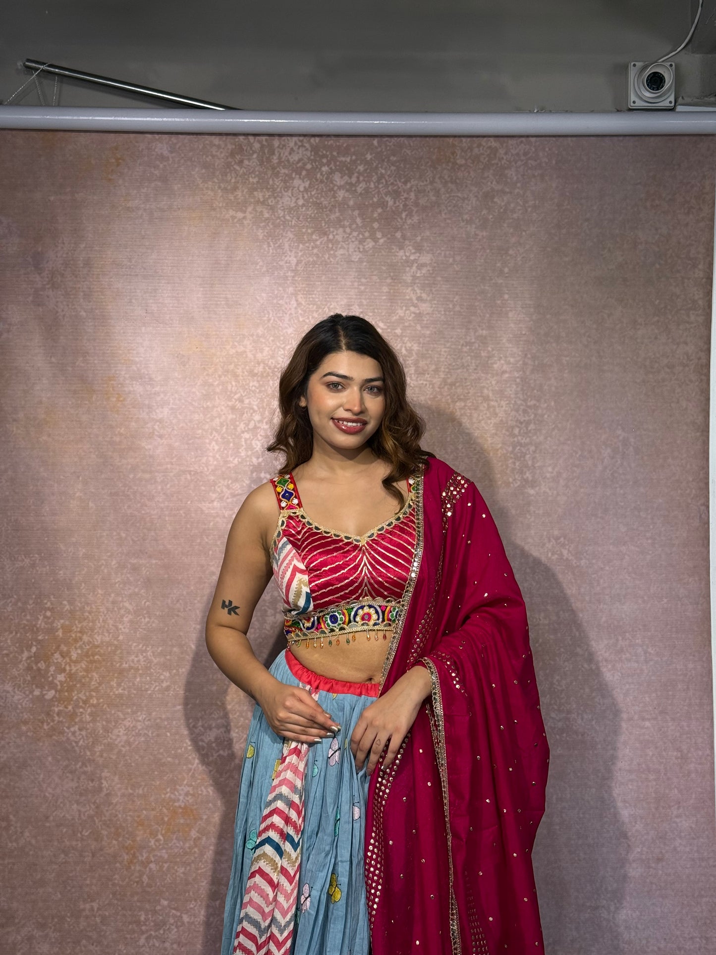 Simple laheriya pure cotton chaniyacholi , fancy boluse chaniya choli