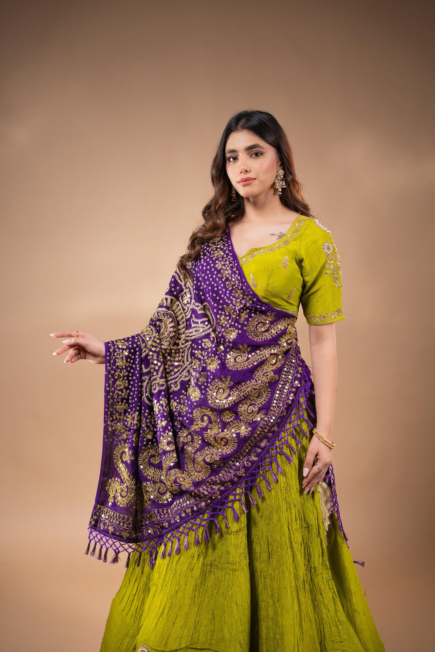 Aadhya - with Bandhani Duppata