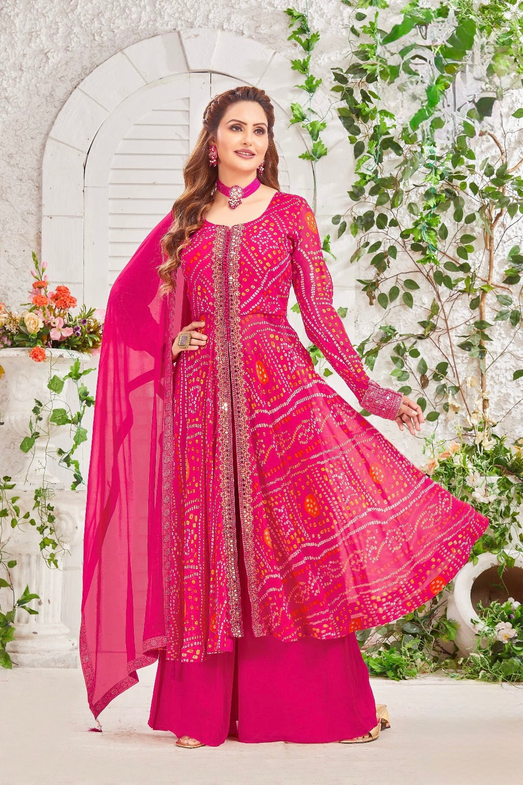 Bandhani Suit – Iconic Flare Suit