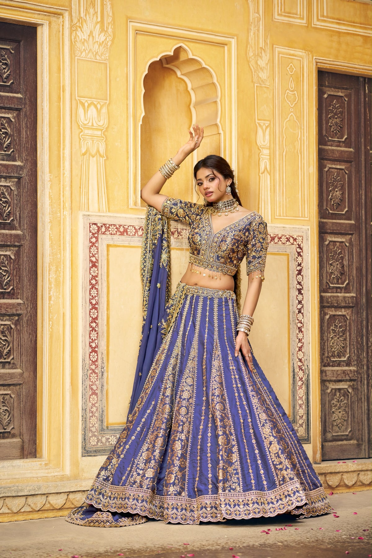 Royal Blue Handwork Lehenga Choli