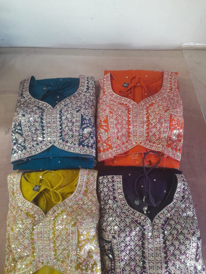 Zara Mirror Embroidery Lehenga Set – 4 Premium Colours