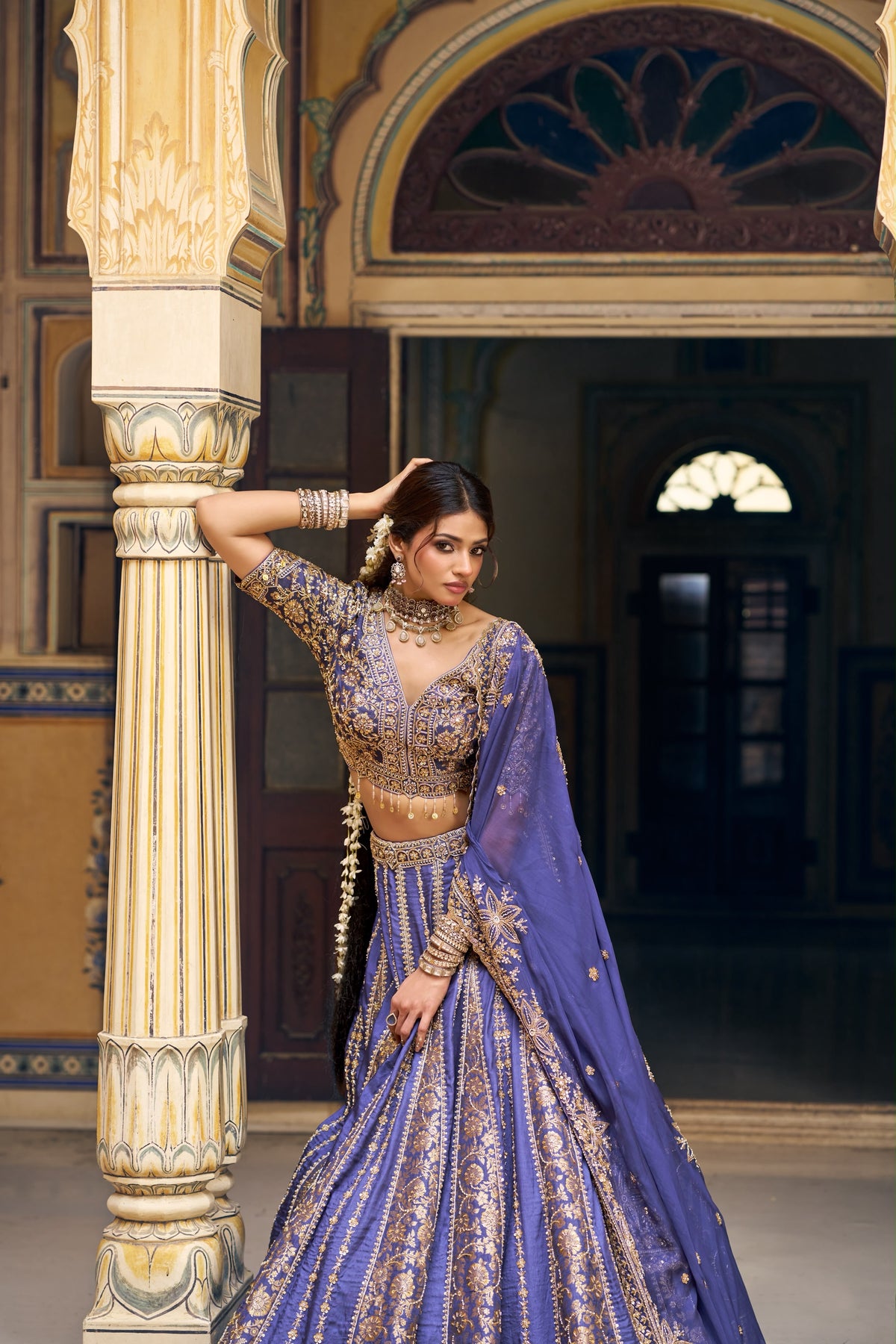 Royal Blue Handwork Lehenga Choli