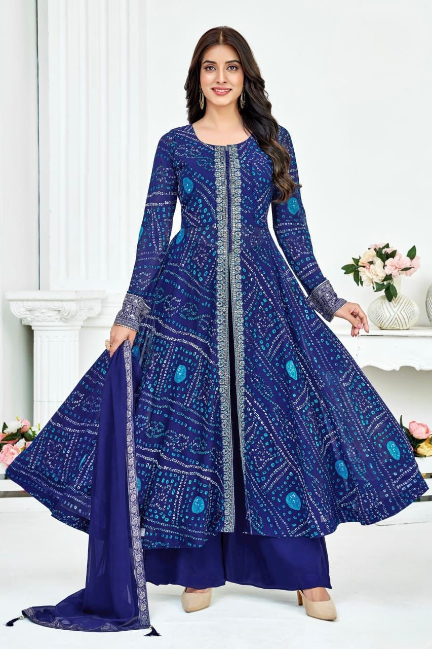 Bandhani Suit – Iconic Flare Suit