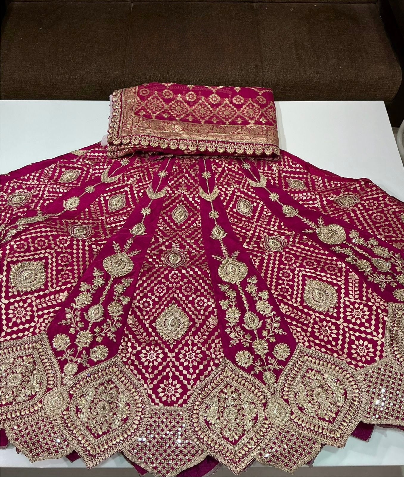 Royal Heirloom Siders Lehenga Set with Ornate Gold Detailing