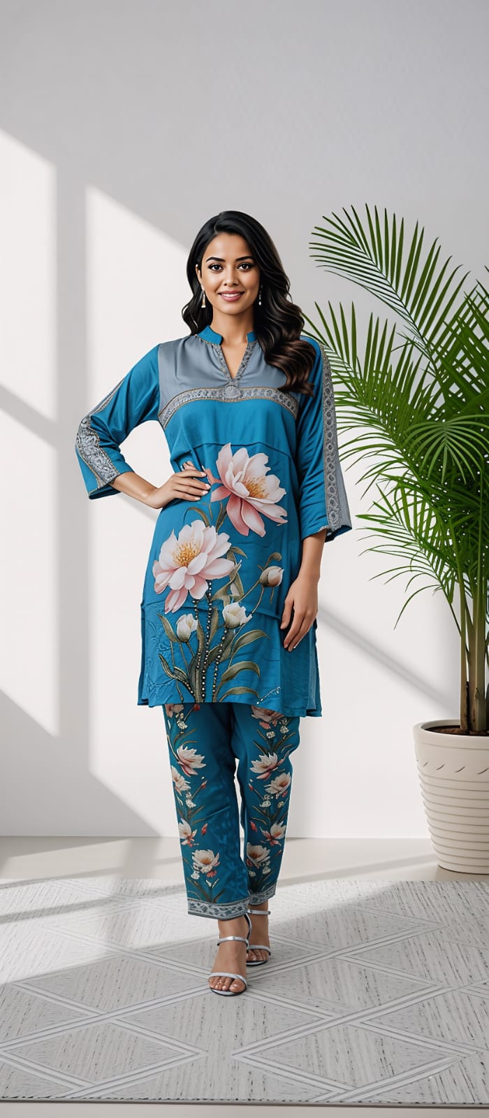 Floral Fantasy Indian Suit In 3 colours