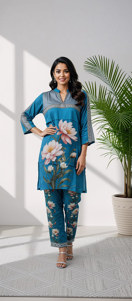 Floral Fantasy Indian Suit In 3 colours