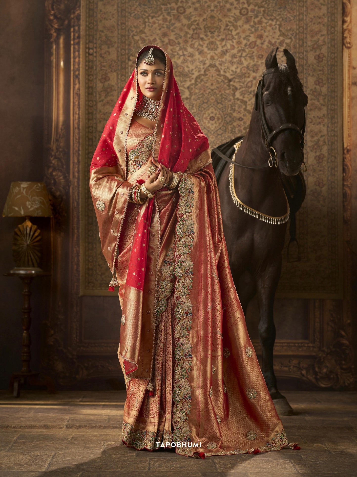 ROYAL ELEGENCE WEDDING SILK SAREE WITH HEAVY DESIGNER DUPATTA