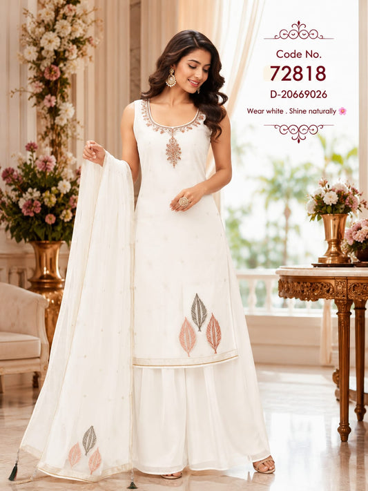PURE ELEGANCE WHITE ETHNIC  SET