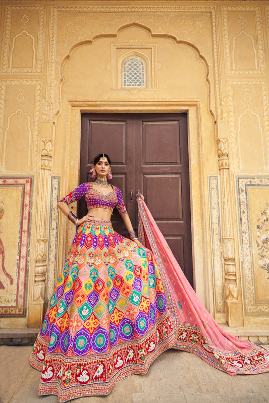 Royal Rang Rasiya Multicolor Bridal Wedding Lehenga Choli