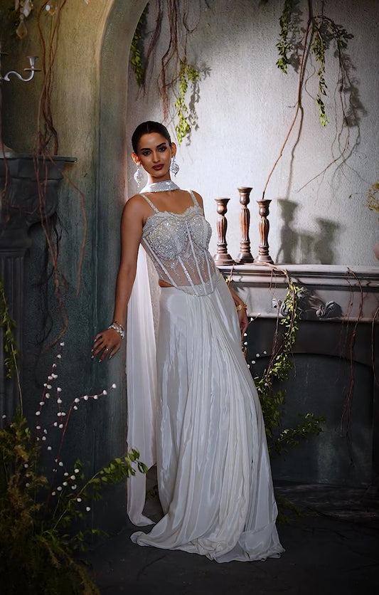 Aurora Ivory Bustier Set