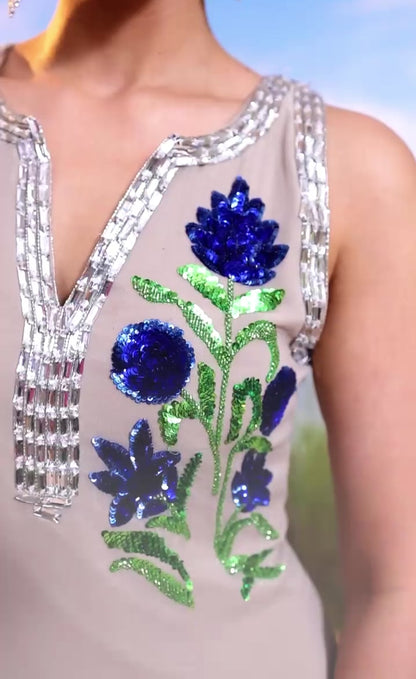 Mayura - Floral Layered Fusion Plazo Set