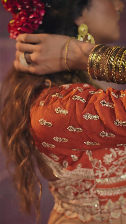 Royal Heirloom Siders Lehenga Set with Ornate Gold Detailing