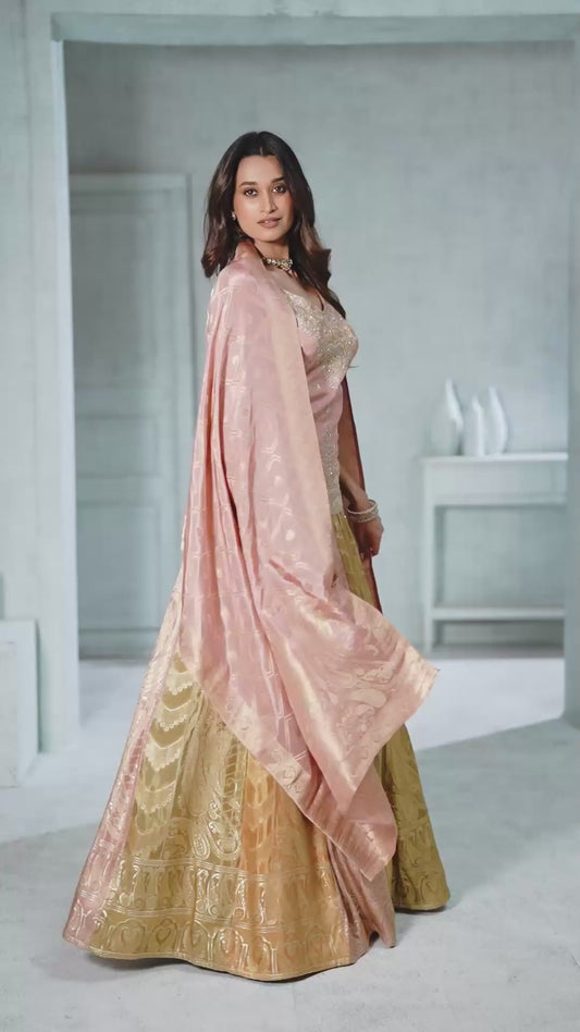 Rose Gold Glamour Lehenga Set