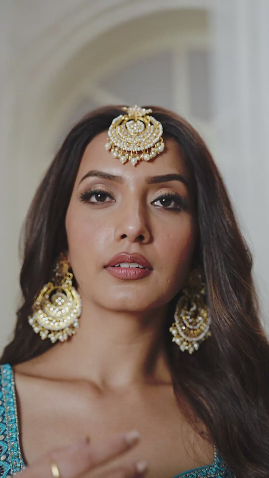 Aqua Navy Brocade Lehenga